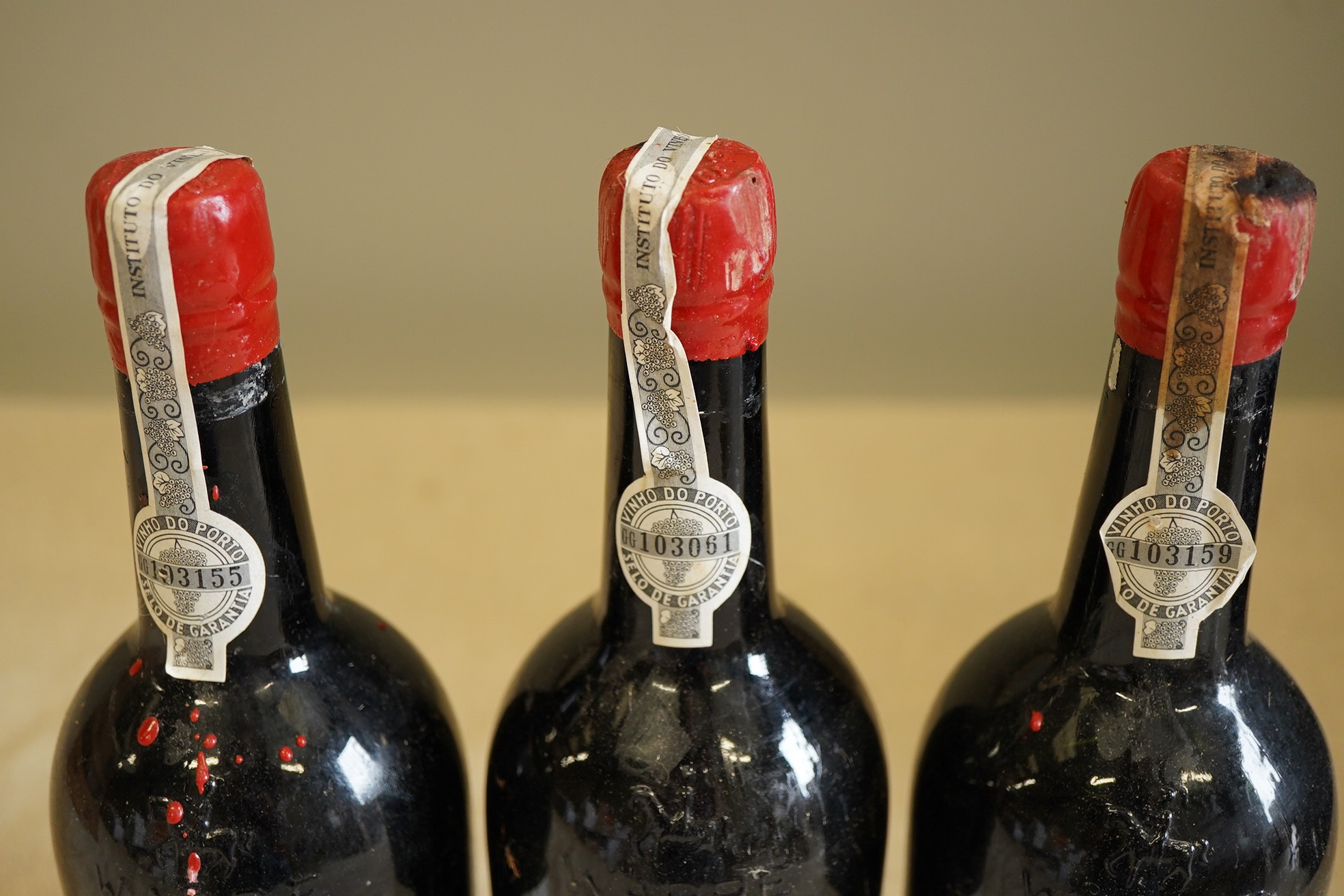 Three bottles of 1966 Warre's vintage port